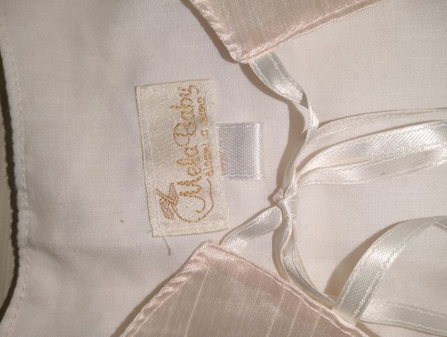 Abito battesimo bimba rosa