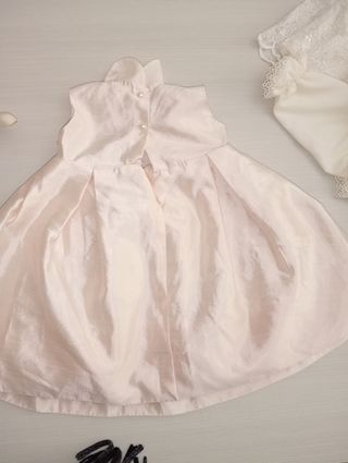 Abito battesimo bimba rosa
