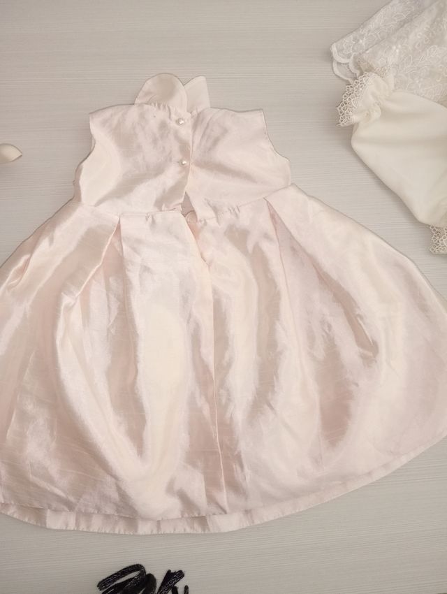 Abito battesimo bimba rosa