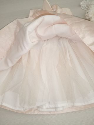 Abito battesimo bimba rosa