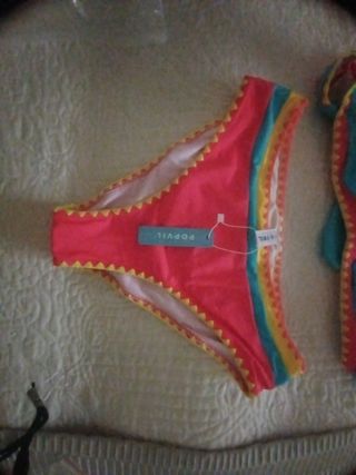 Bikini rojo y turquesa nuevo Marca POPVIL