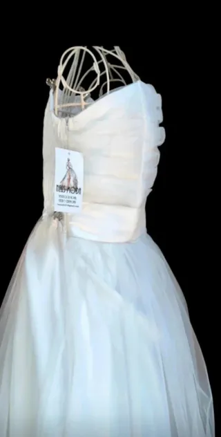 Vestido novia blanco palabra de honor