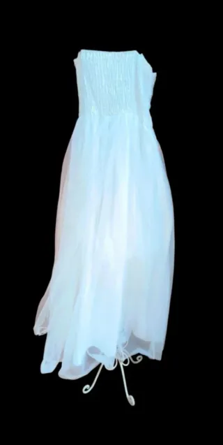 Vestido novia blanco palabra de honor