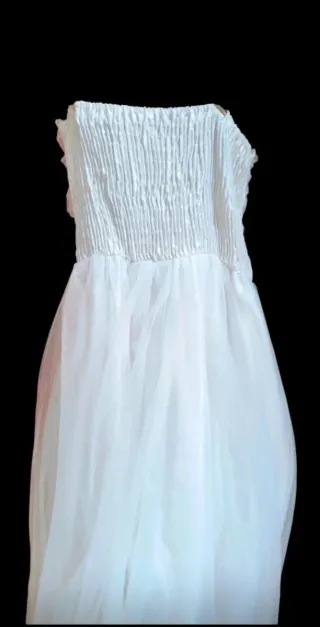 Vestido novia blanco palabra de honor
