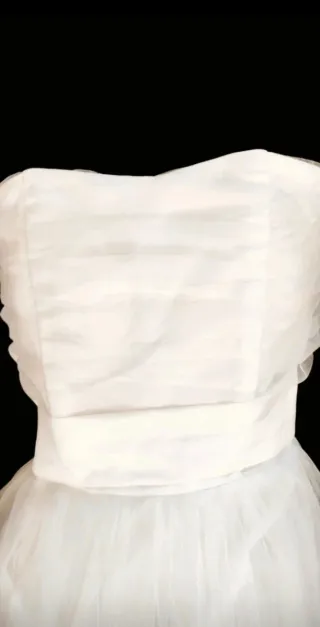 Vestido novia blanco palabra de honor