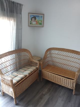 2 Sillones mimbre - Jardín