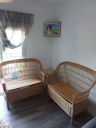 2 Sillones mimbre - Jardín