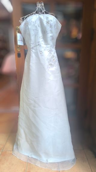 Vestido novia blanco corazón