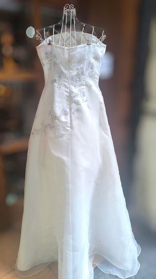 Vestido novia blanco corazón