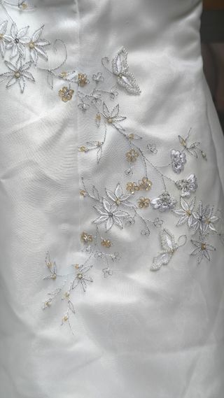 Vestido novia blanco corazón