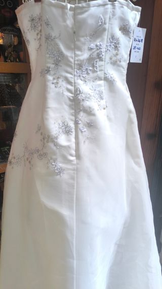 Vestido novia blanco corazón