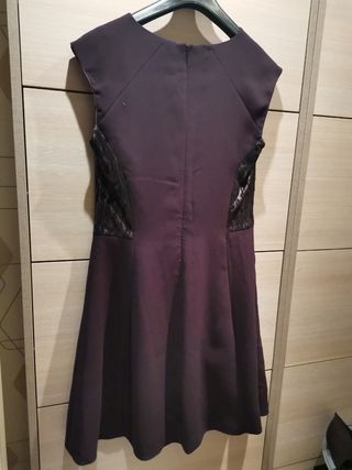Vestito elegante viola e nero, foterata