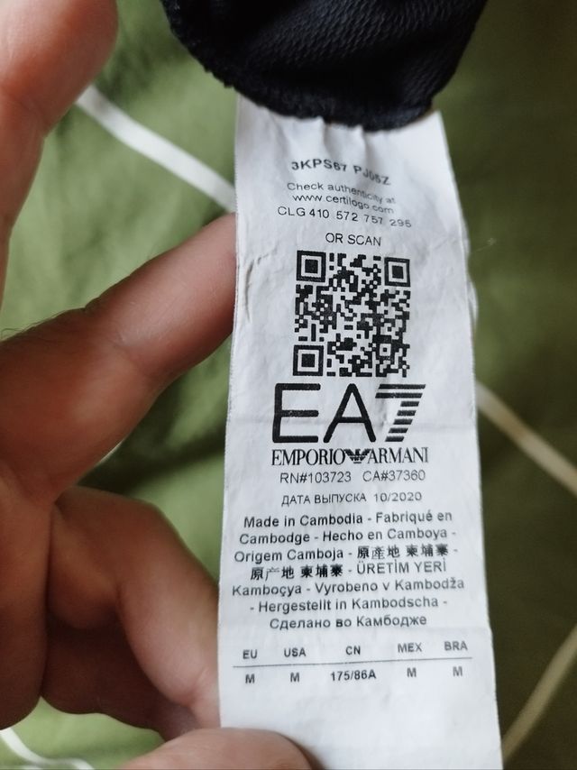 Shorts EA7 Emporio Armani neri