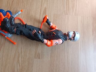 Action Man: 3 muñecos + Moto+ patin