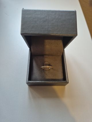 Alianza oro blanco 24 diamantes 