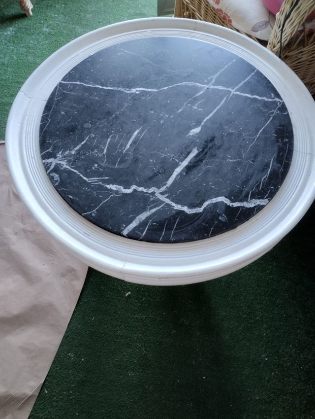 Mesa madera y mármol