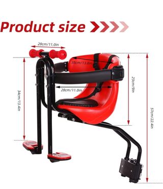 Silla bici bebé - Delantera
