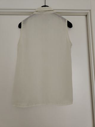 Blusa panna senza maniche Tg L