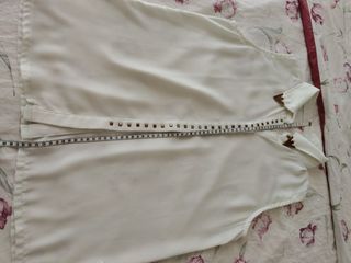 Blusa panna senza maniche Tg L