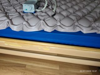 Cama + Colchón antiescaras hospitalario electrica
