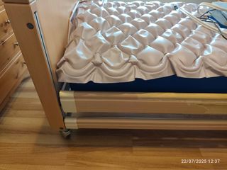 Cama + Colchón antiescaras hospitalario electrica
