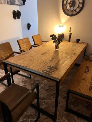 Juego completo para salón,estilo industrial.