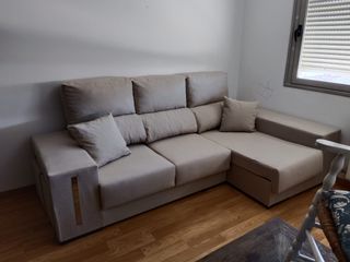 OFERTÓN sofá gris reclinable con chaise longue