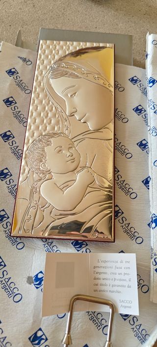 Quadretti Madonna Gesù Jesus
 argento Sacco