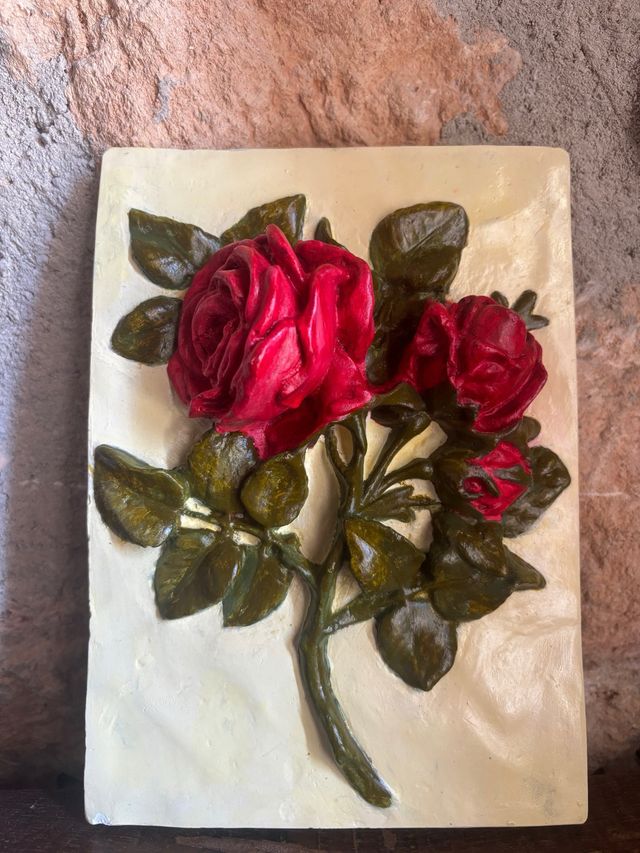 Rosal 3D pintado a mano