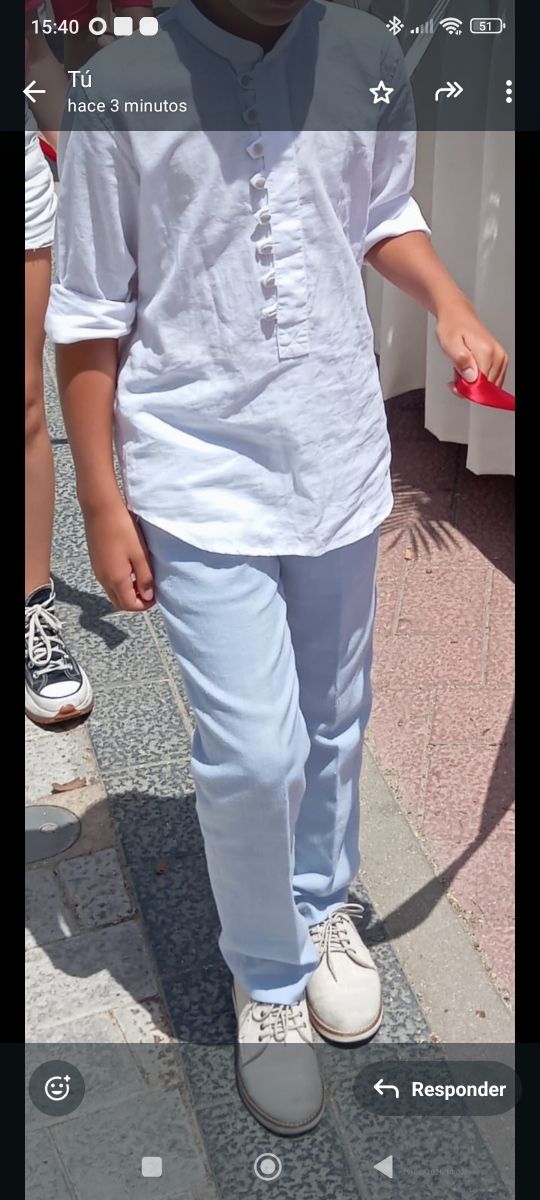 Traje niño comunión azul