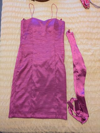 Vestido fiesta fucsia 
