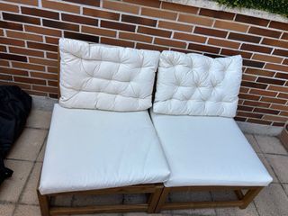 Conjunto jardín madera - sofa jardin+ mesa