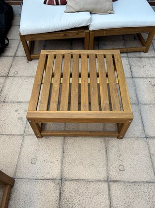 Conjunto jardín madera - sofa jardin+ mesa