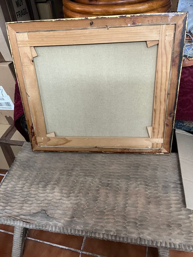 Óleo sobre lienzo: muralla de Lugo (63x54cm)