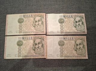 4 Banconote 1000 Lire Italia