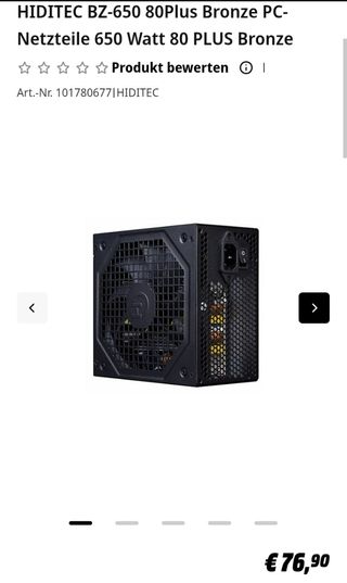Fuente ATX Hiditec BZ-650 650W 80Plus Bronze
