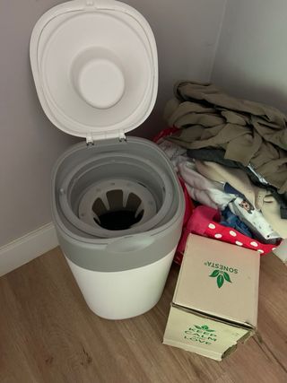 mini cuna, bañera plegable, escucha bebe, papelera