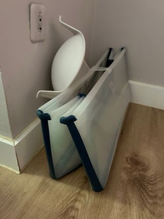 mini cuna, bañera plegable, escucha bebe, papelera