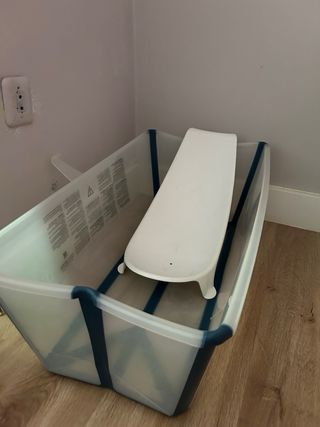 mini cuna, bañera plegable, escucha bebe, papelera