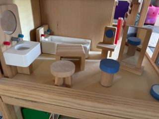 Casa Muñecas Madera 4 Pisos, se puede hacer 2 y 2.