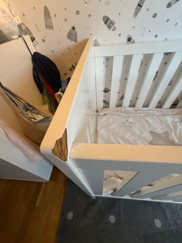 Cuna bebé blanca - Cuna niño