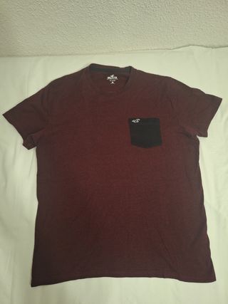Camiseta Hollister L - Burdeos