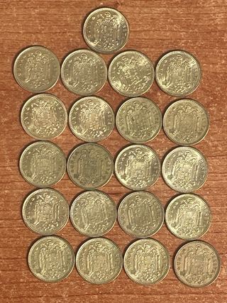 21 Monedas 1 Peseta 1975-79