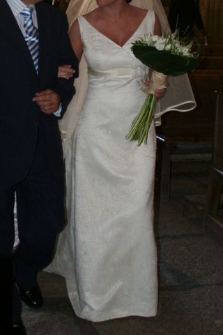 Vestido novia blanco impecable