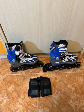 Patines en línea niño con protecciones de muñeca