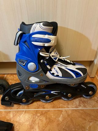 Patines en línea niño con protecciones de muñeca