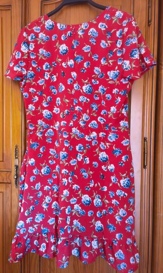 Vestido rojo floral Women's Secret M