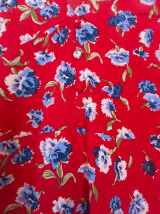 Vestido rojo floral Women's Secret M