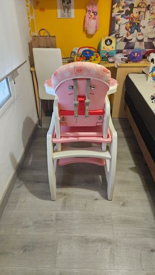 Trona bebé 3 en 1 rosa