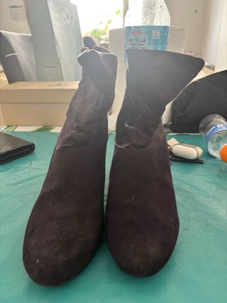 Botines negros tacón bajo